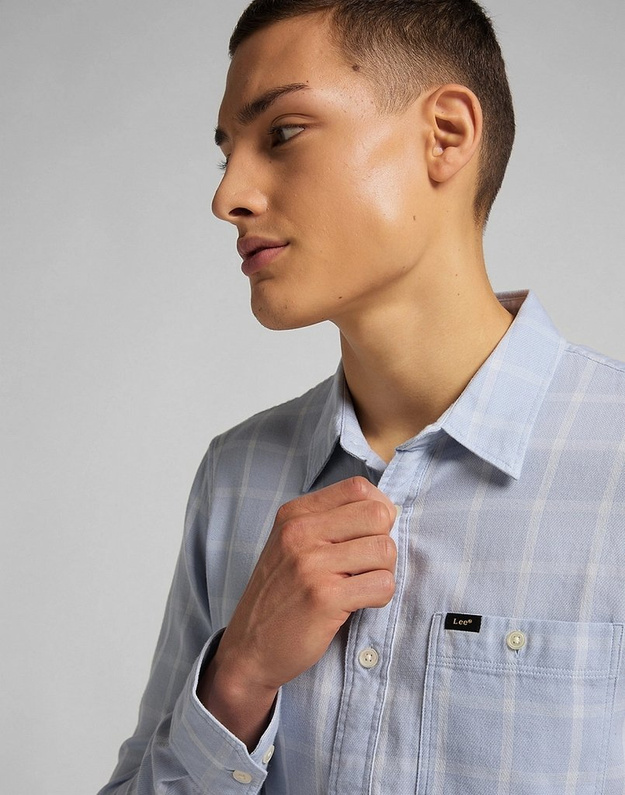MĘSKA KOSZULA MATERIAŁOWA LEE ONE POCKET SHIRT TIDE BLUE L66NKTQK 112116592