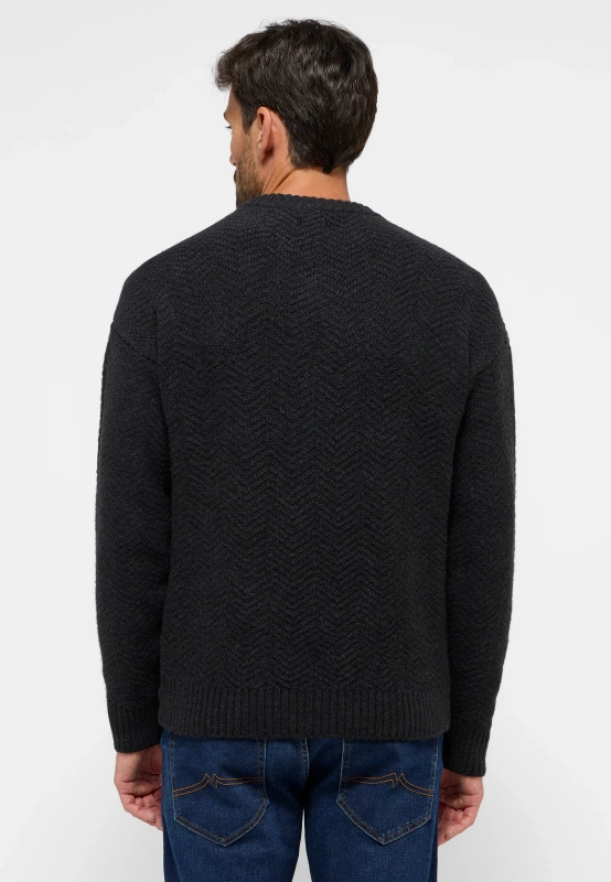 Męski Sweter Mustang Style Elwood Anthra Melange 1015822 4151 