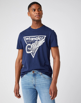MĘSKI T-SHIRT WRANGLER AMERICANA TEE NAVY W7J6D3114 112141551