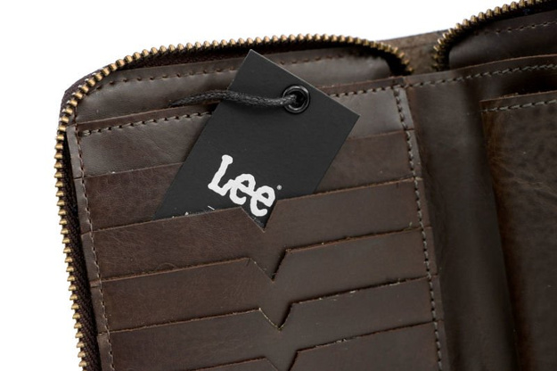LEE FULL ZIP WALLET DARK BROWN LB095324