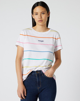 DAMSKI T-SHIRT WRANGLER REGULAR TEE REAL WHITE W7N4EVXW1 112131972