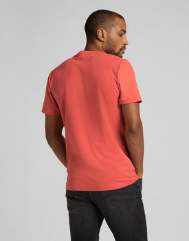 MĘSKI T-SHIRT LEE SS SMALL LOGO TEE WASHED RED L60UFQQM 112113588