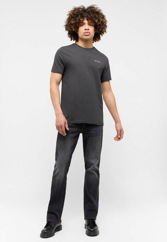 MUSTANG AUSTIN MĘSKI T-SHIRT KOSZULKA LOGO PIRATE BLACK 1015662 4088