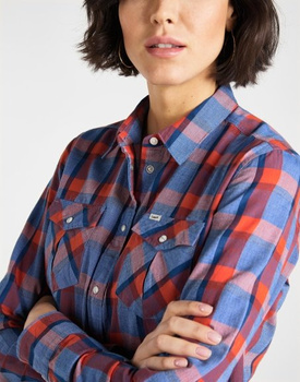 LEE REGURAL WESTERN SHIRT DAMSKA KOSZULA W KRATĘ DŁUGI RĘKAW POPPY RED L45SHRNH 112110485