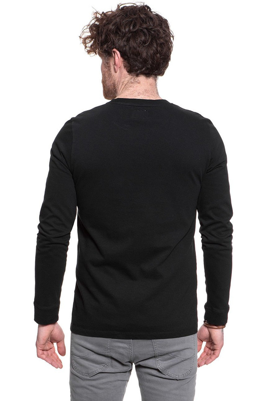 KOSZULKA LONGSLEEVE WRANGLER LS BOX TEE BLACK W7C0FG100 112131616