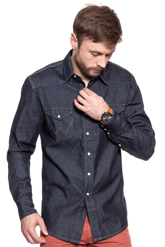 KOSZULA JEANSOWA MĘSKA WRANGLER 27MW GOOD NIGHT W5MS1W109 112130238