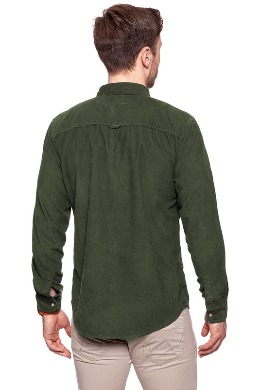 KOSZULA WRANGLER LS 2PKT FLAP SHIRT ARMY GREEN W5996TCSZ 112129913