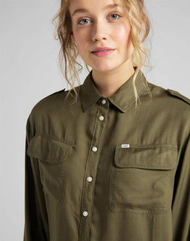 LEE UTILITY SHIRT DAMSKA KOSZULA OLIVE GREEN L45XJQNX 112110670