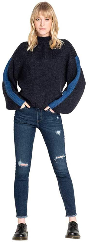 SWETER DAMSKI LEE CHUNKY KNIT MIDNIGHT NAVY L52ZJXMA 112112160