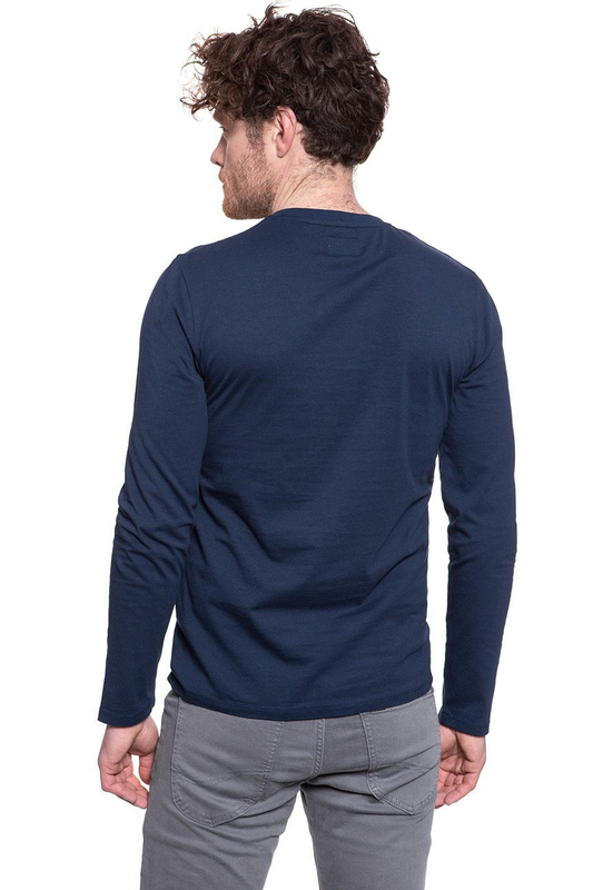 WRANGLER LS LOGO TEE NAVY W744D3114 112131093