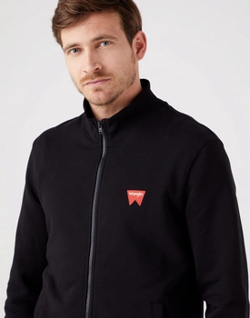 WRANGLER FUNNEL NECK ZIP MĘSKA BLUZA ROZPINANA LOGO W663HA100 112320250