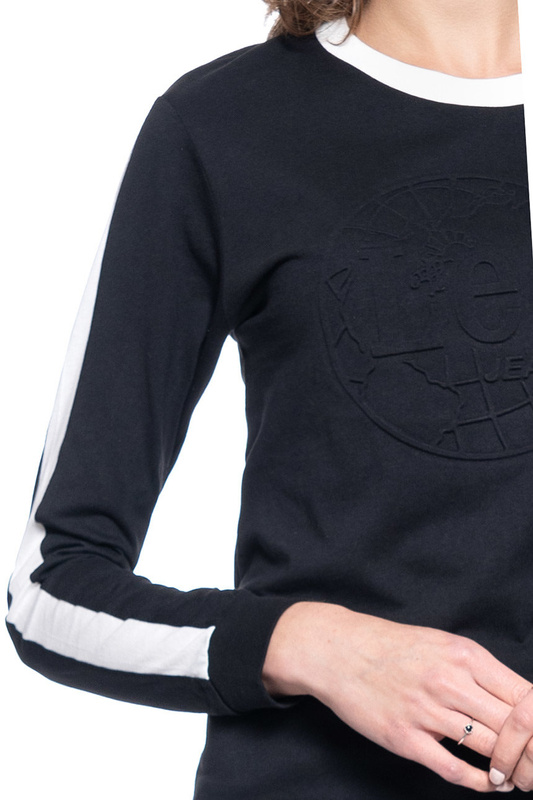 DAMSKI LONGSLEEVE LEE L/S GLOBE TEE SLIM FIT BLACK L43WFE01 112109763
