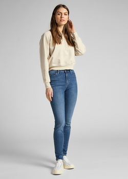 LEE SCARLETT HIGH DAMSKIE SPODNIE JEANSOWE JEANSY MID COPAN L626DUIW 112114163