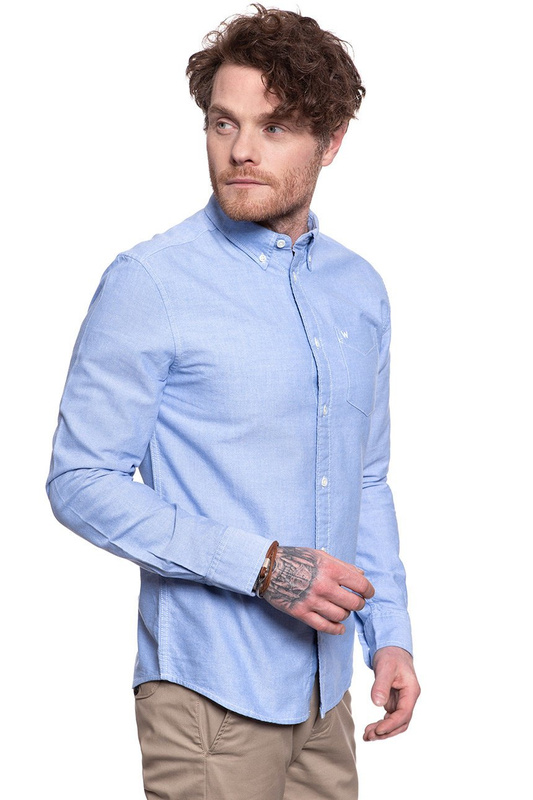 KOSZULA WRANGLER LS 1 PKT BUTTON DOWN CERULEAN BLUE W5A3BMXVT 112130025