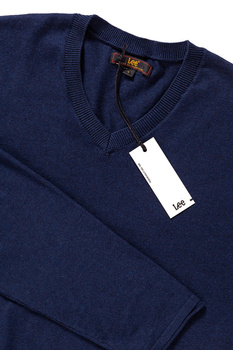 LEE V NECK KNIT MEDIEVAL BLUE L84OAH13