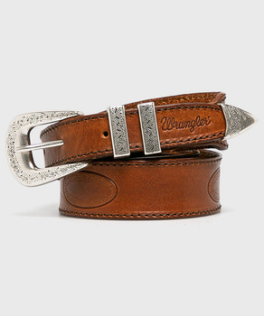 WRANGLER SALOON BELT DAMSKI PASEK SKÓRZANY COGNAC W0B88U181 112125584