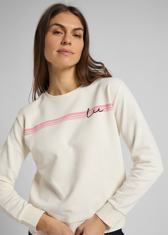 BLUZA DAMSKA LEE SEASONAL LOGO SWS OFF WHITE L53JEIMK 112112356