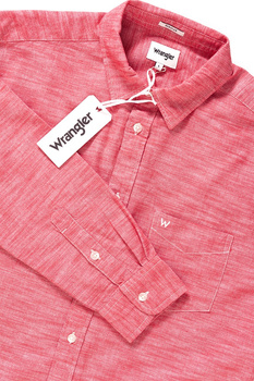 KOSZULA WRANGLER LS 1 PKT SHIRT TRUE RED W5760OO74 112129451