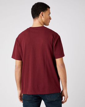 WRANGLER RIDE TEE MĘSKI T-SHIRT KOSZULKA TAWNY PORT W7K3GFX7O 112141567