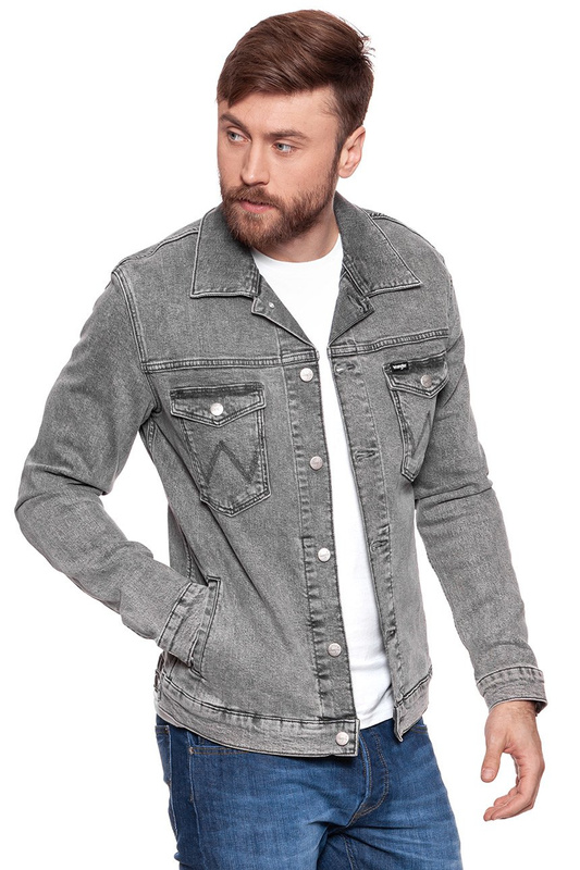 WRANGLER REGULAR JACKET BLEACHED BLACK W443RA24P 112128871