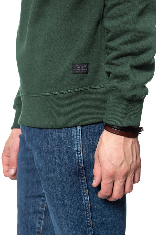 BLUZA LEE HIGHNECK SWS DK BOTTLE GREEN L82BTJBB 112121991