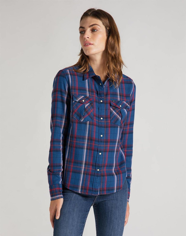 LEE REGULAR WESTERN SHIR OIL BLUE L45SJHMO 112110488