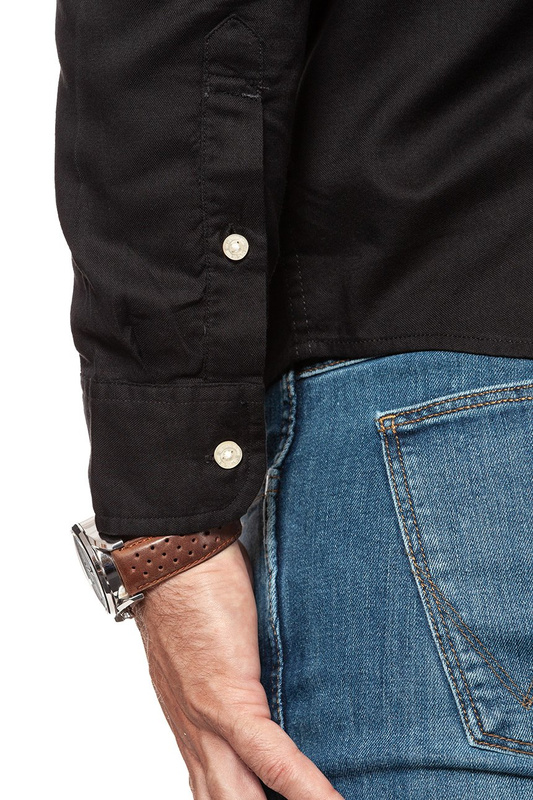 LEE BUTTON DOWN PITCH BLACK L880ZLEM 112123540