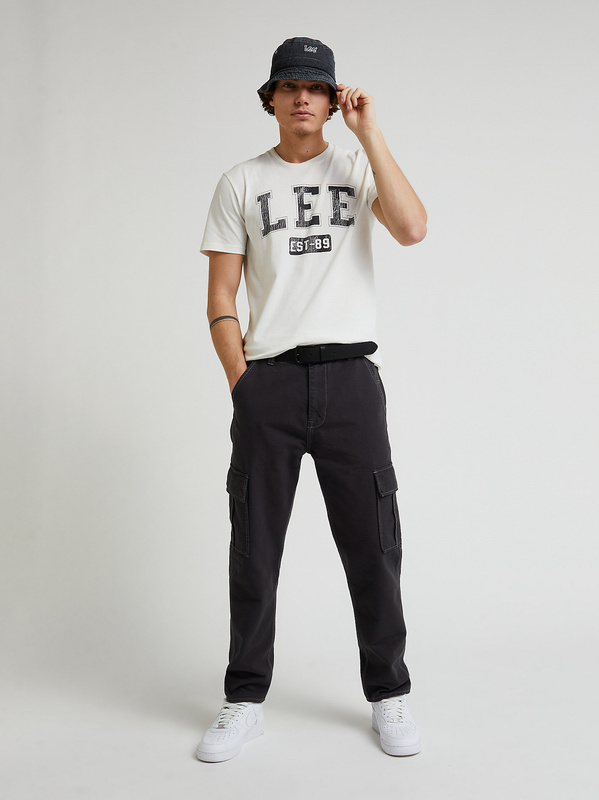 MĘSKIE SPODNIE MATERIAŁOWE LEE CARGO PANT WASHED BLACK 112333668
