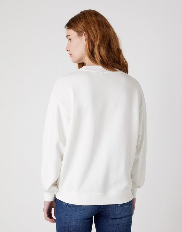 DAMSKA BLUZA WRANGLER RETRO SWEAT OFF WHITE W6N0HA737 112130761