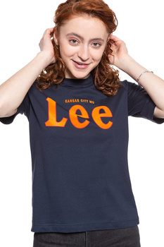 LEE T SHIRT DAMSKI TEE MIDNIGHT NAVY L43RAIMA 112109732
