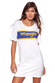 DAMSKA SUKIENKA WRANGLER B&Y TEE DRESS WHITE W902LF612 112132415