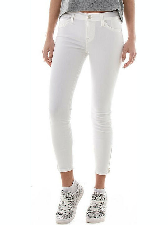 LEE SCARLETT CROPPED DAMSKIE SPODNIE JEANSOWE OFF WHITE L30CKWEW 112106354