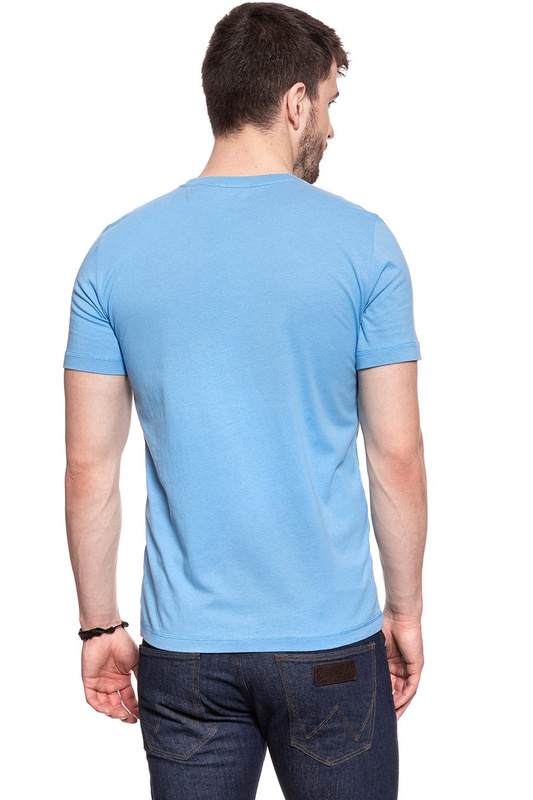 MUSTANG T SHIRT Logo Crack Tee HERITAGE BLUE 1007613 5092