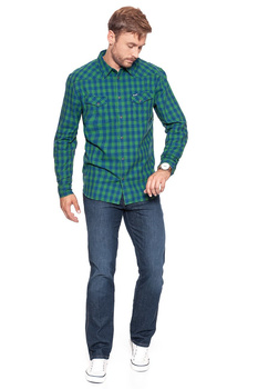 WRANGLER L/S HERITAGE WESTERN POSY GREEN W57795ENW
