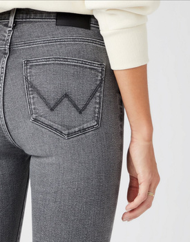 WRANGLER HIGH RISE SKINNY DAMSKIE SPODNIE JEANSOWE VINTAGE GREY W27HDH41N 112145958