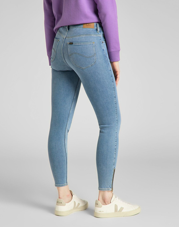 LEE SCARLETT HIGH DAMSKIE SPODNIE JEANSOWE ZIP GREY LIV L31BQDBR 112139833