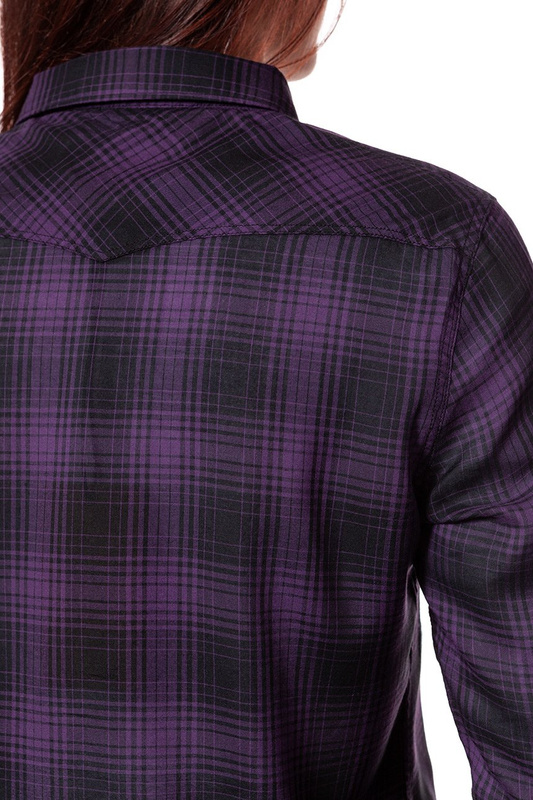 WRANGLER L/S WESTERN SHIRT PURPLE VELVET W5045CBSL