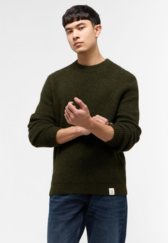 MUSTANG EMIL C CREW MĘSKI SWETER ELEGANCKI RIFLE GREEN 1015801 6514