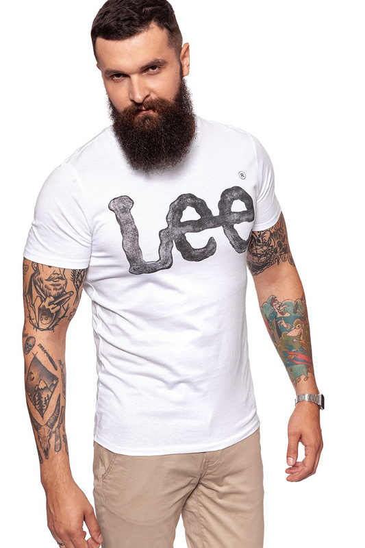 LEE T SHIRT LOGO TEE WHITE L63AAI12