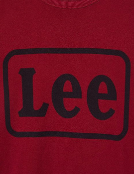 LEE LOGO CREW SWS MĘSKA BLUZA KLASYCZNA LOGO RHUBARB RED L80JFBGB 112121397