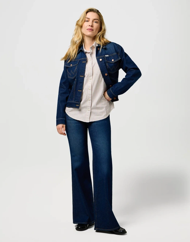 DAMSKA KOSZULA WRANGLER 1 PKT SHIRT COGNAC 112370777