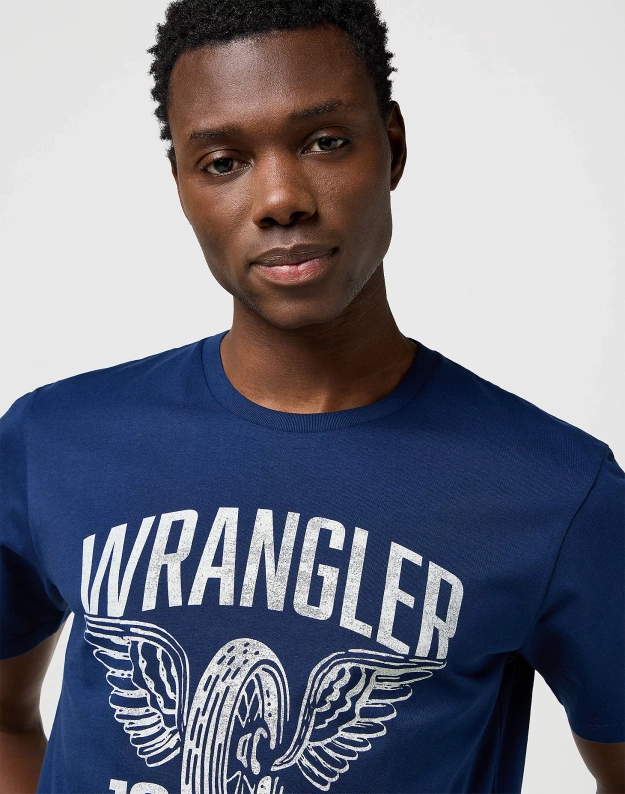 MESKA KOSZULKA WRANGLER AMERICANA TEE NAVY 112371477