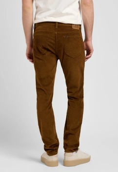 MESKIE SPODNIE SZTRUKSOWE LEE RIDER QUAIL BROWN 112370640