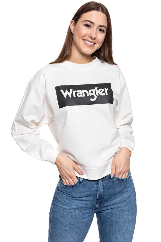 BLUZA WRANGLER 80´S RETRO SWEAT OFFWHITE W6N0HP737 112130775