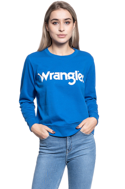 BLUZA DAMSKA WRANGLER CREW SWEAT BLUE W6Z1HYX05 112130857