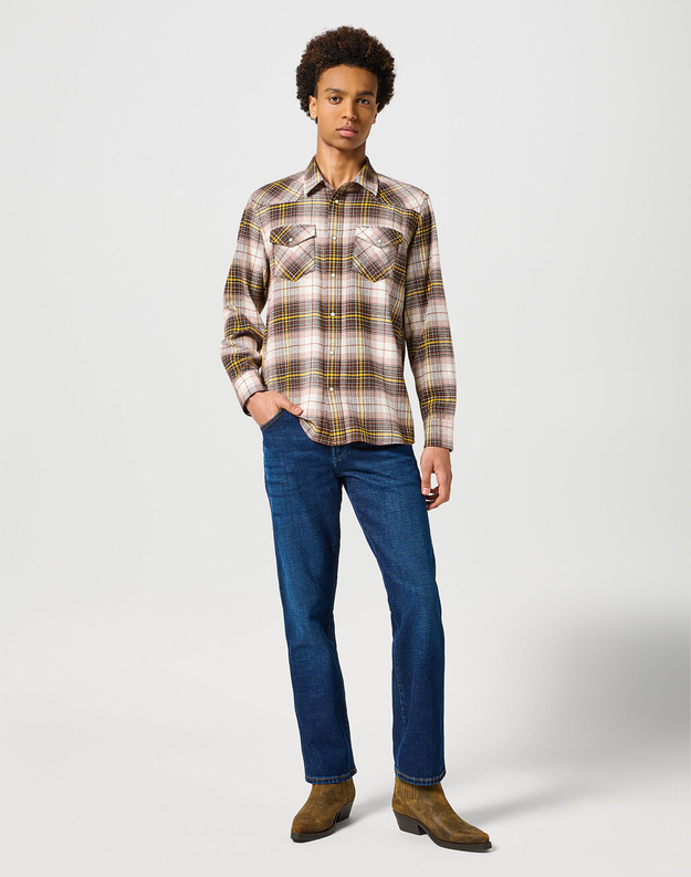 WRANGLER MĘSKA KOSZULA WESTERN SHIRT GINGERBREAD 112357247 W5B4014345