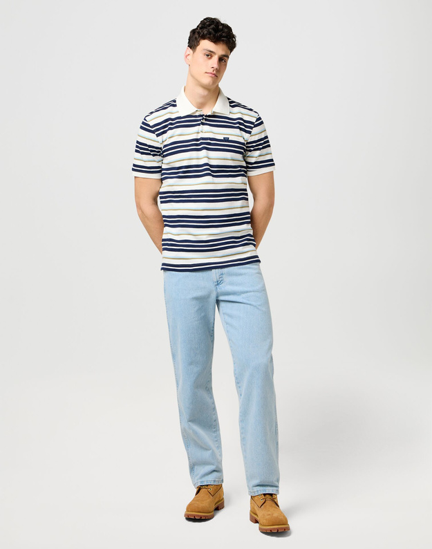 MESKA KOSZULKA POLO WRANGLER STRIPE POLO SHIRT WORN WHITE 112371509