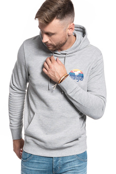 BLUZA WRANGLER SUNSET HOODIE MID GREY MEL W6A8HYX37 112130669