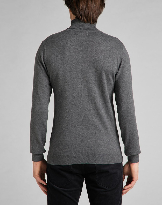 MĘSKI SWETER LEE HIGH NECK KNIT DARK GREY MELE L83CKF06 112140922