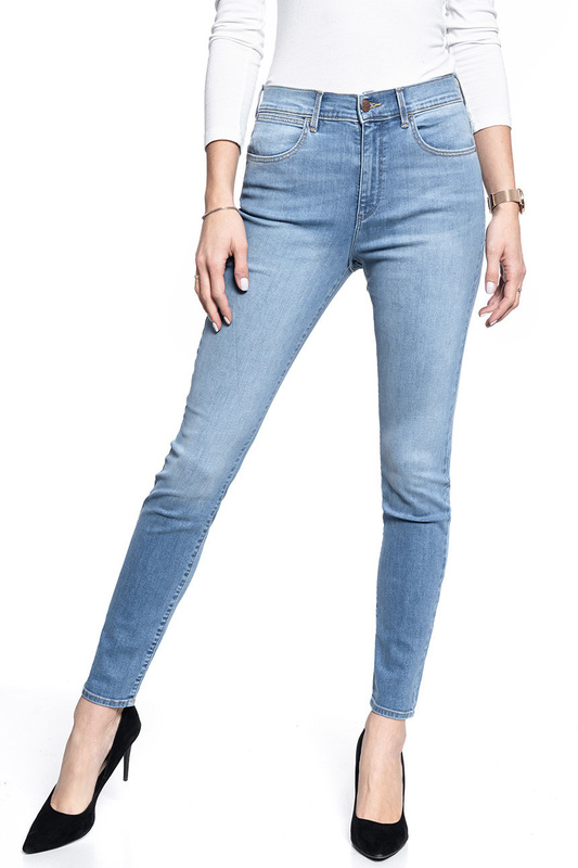 SPODNIE DAMSKIE WRANGLER SKINNY HIGH RISE STAYIN' LIGHT W27HJM96D 112128089